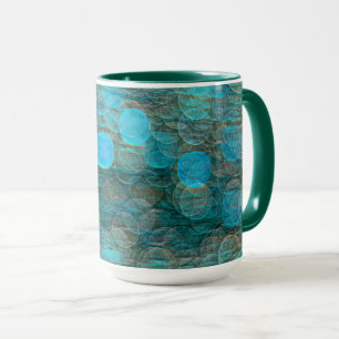 Taza Círculos sólidos verdes y azules