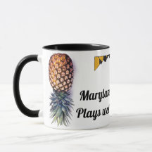 Cispanos de Maryland Mug - Mapa y piñas