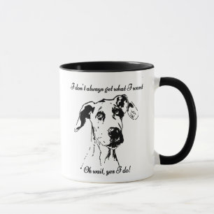 Taza Cita cómica de humor para perros con pañales