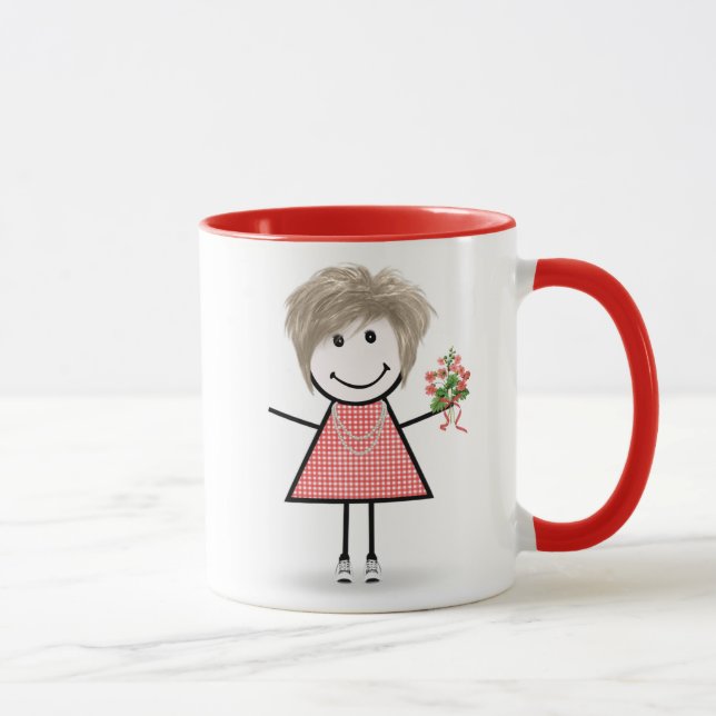 Taza Cita Con Chica De Figura De Palo (Derecha)