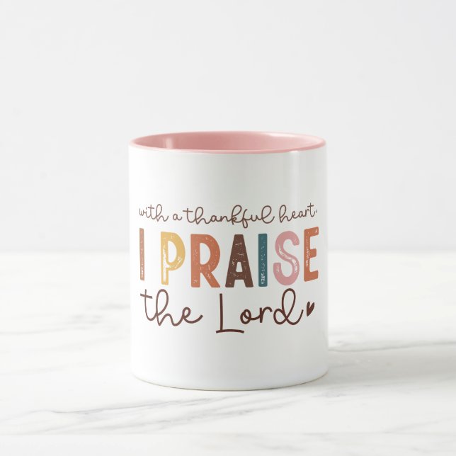 Taza Cita cristiana de Acción de Gracias (Centro)