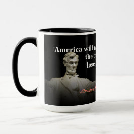 Taza Cita de Abraham Lincoln en la destrucción de