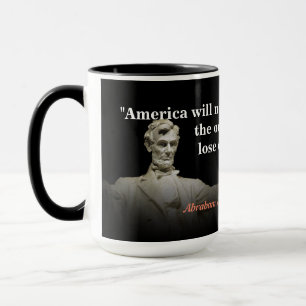 Taza Cita de Abraham Lincoln en la destrucción de