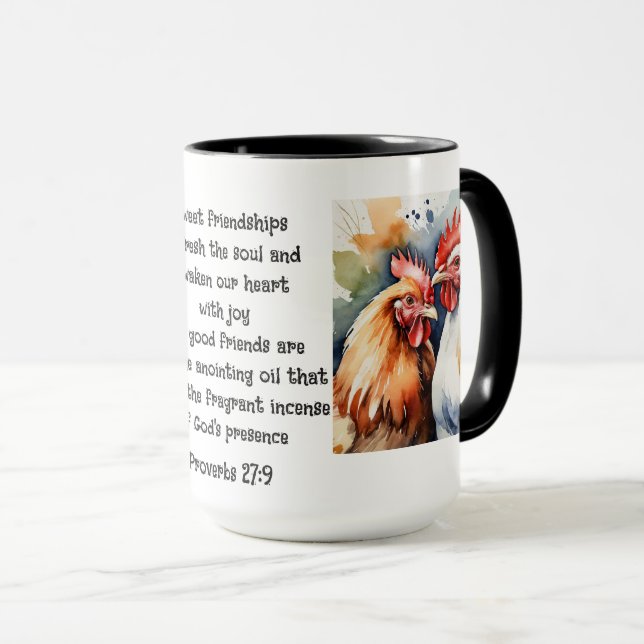 Taza Cita de amistad sobre pollos de amigo lindo prover (Anverso derecho)