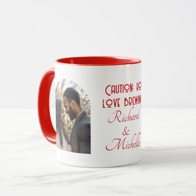 Taza Cita de amor divertida foto Personalizado y nombre (Anverso izquierdo)