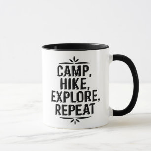 Taza Cita de aventura de campamento Hike Explore Repeat