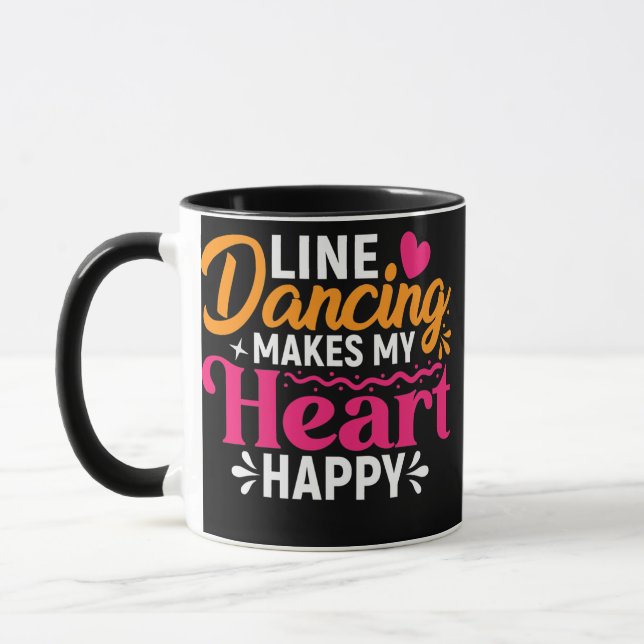 Taza Cita de baile de línea de bailarín Pun Diseño de t (Izquierda)