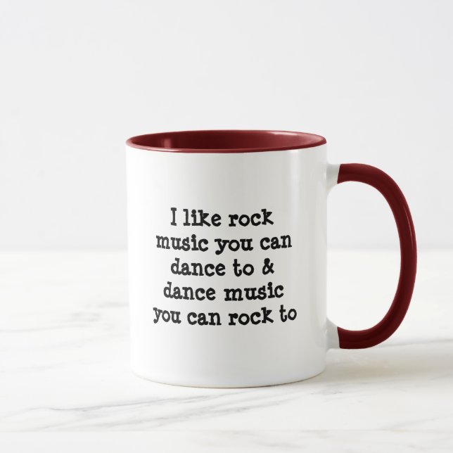 Taza Cita de baile de música rock (Derecha)
