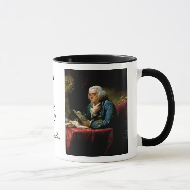 Taza Cita de Ben Franklin "la constitución de los (Derecha)