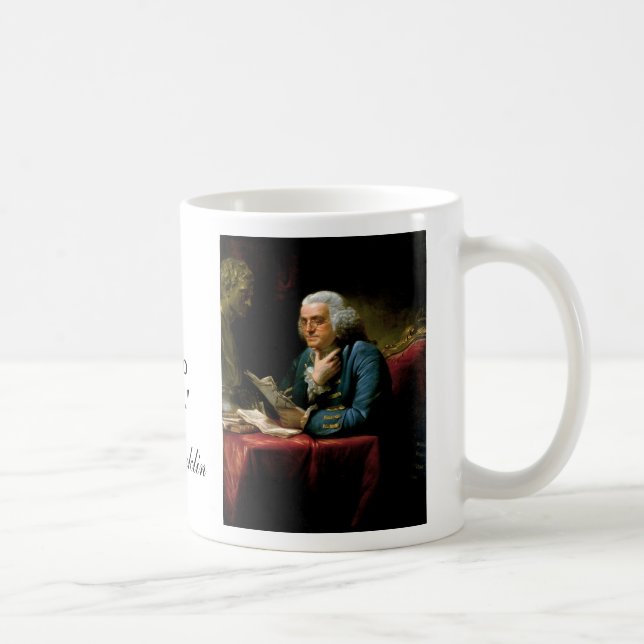 Taza Cita de Ben Franklin "la constitución de los (Derecha)