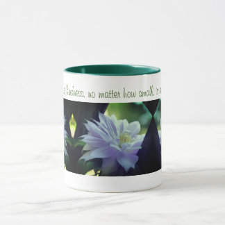 Taza Cita de bondad Inspiradora de flor Clematis