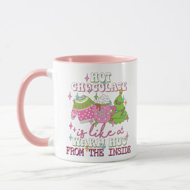Taza Cita de chocolate caliente lindo (Izquierda)