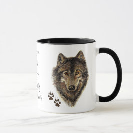 Taza Cita de código lobo, animal lobos