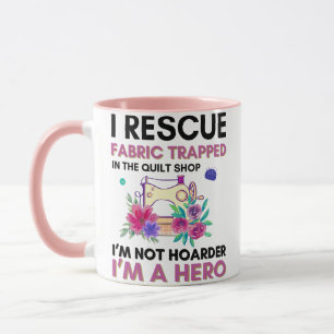 Taza Cita de coser divertida máquina de coser floral vi