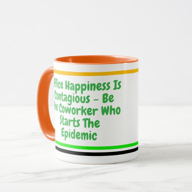 Taza Cita de Coworker divertida | Personalizado Feliz M (Anverso izquierdo)