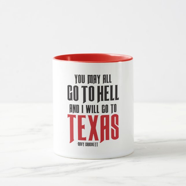 Taza Cita de Davy Crockett Texas Coffee Mug (Centro)