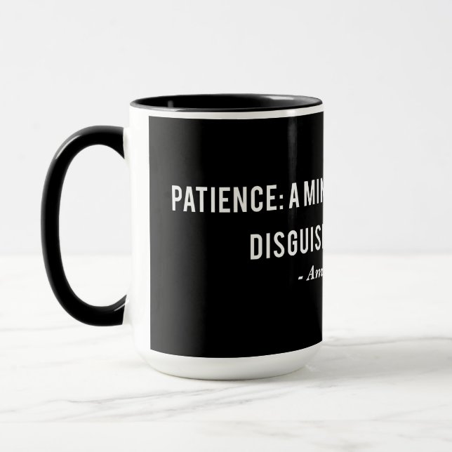Taza Cita de definición de paciente de Ambrose Bierce (Izquierda)