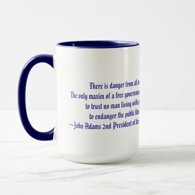 Taza Cita de Estrella-Juan Adams del americano (Izquierda)