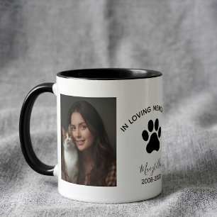 Taza Cita de gato mascota linda 2 Foto Collage Café