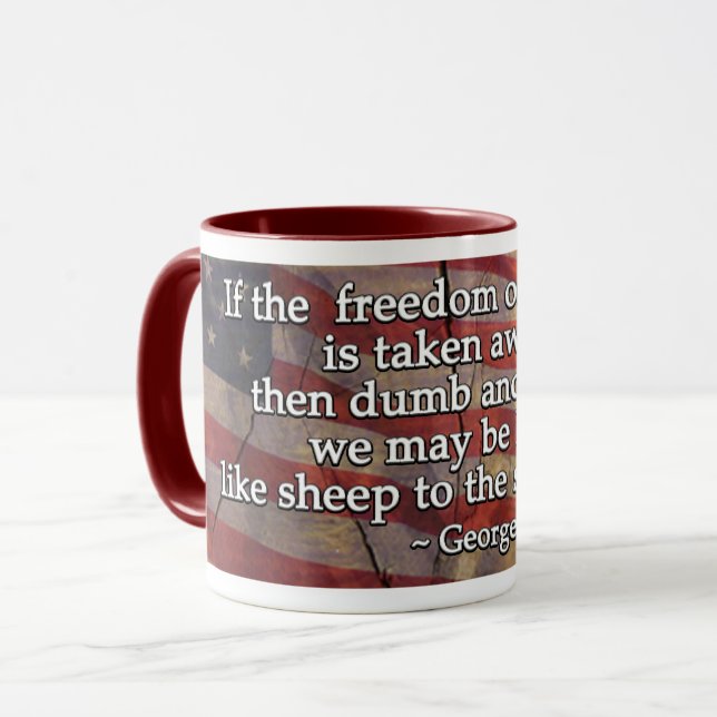 Taza Cita De George Washington Sobre La Primera Enmiend (Anverso izquierdo)