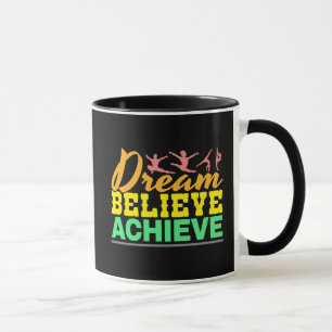 Taza Cita de gimnasia artística femenina - Sueña, Cree 