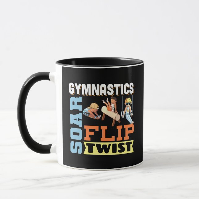 Taza Cita de gimnasia masculina - Giro de la boca (Izquierda)