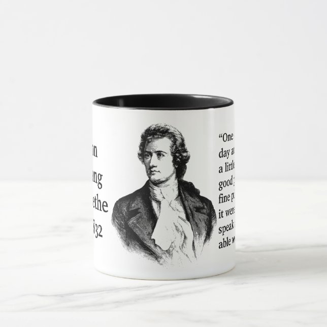 Taza Cita de Goethe sobre la vida (Centro)