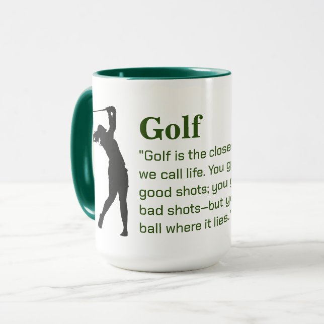 Taza Cita de golf para damas (Anverso izquierdo)