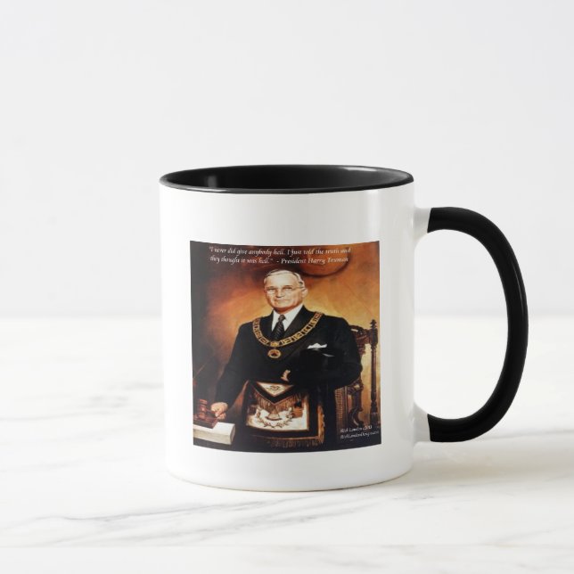 Taza Cita de Harry Truman "No les dio el infierno" (Derecha)
