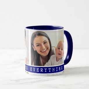 Taza Cita de imagen de familia de Collage de fotos de p