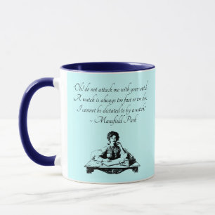 Taza Cita de Jane Austen – Ilustración de Mansfield Par