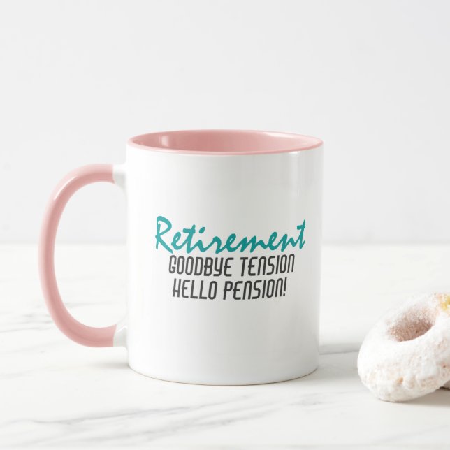 Taza Cita de jubilación divertida (Con donut)