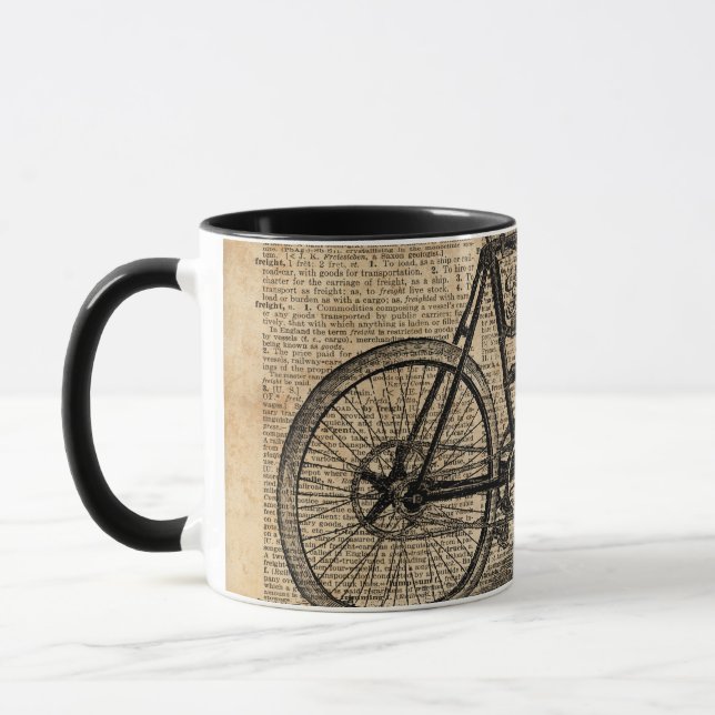 Taza Cita de la bicicleta del arte del diccionario del (Izquierda)