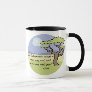 Taza Cita de la tierra de Gandhi