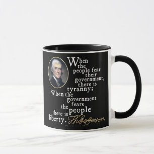 Taza Cita de la Tiranía-Libertad de Jefferson