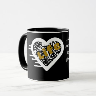Taza Cita de la vida: Black Mug, del poeta Adiela Akoo