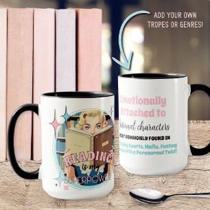 Taza Cita de los amantes del libro de ficción divertida