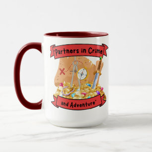 Taza cita de mapa pirata