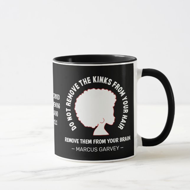 Taza Cita de Marcus Garvey, Inspirador de AFRO NEGRO (Derecha)