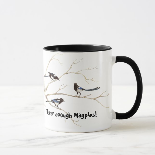 Taza Cita de pájaro divertida para los magpies nunca su (Derecha)