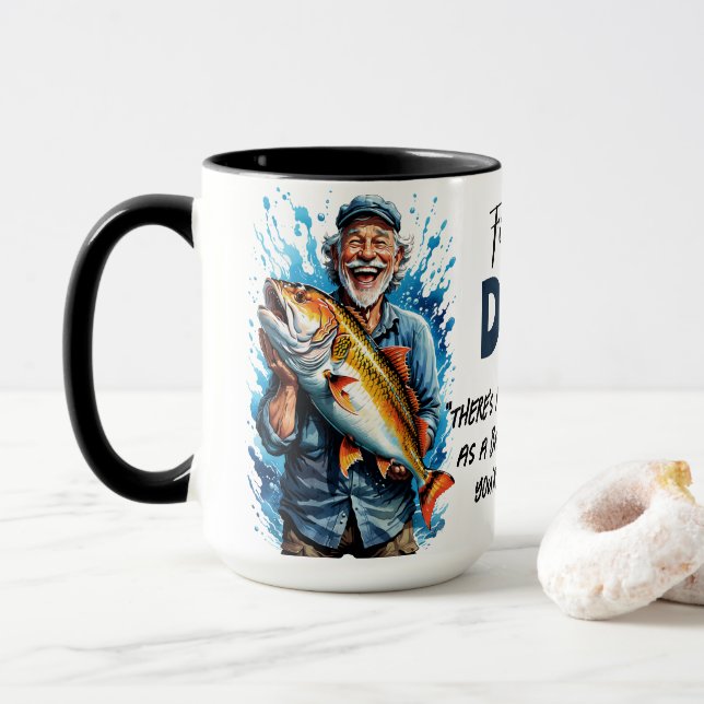Taza Cita de pescadores de peces gordos (Con donut)