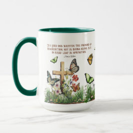Taza Cita de primavera de la resurrección religiosa de 