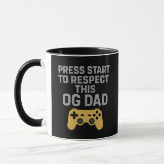 Taza Cita de respeto de Retro Gamer Dad