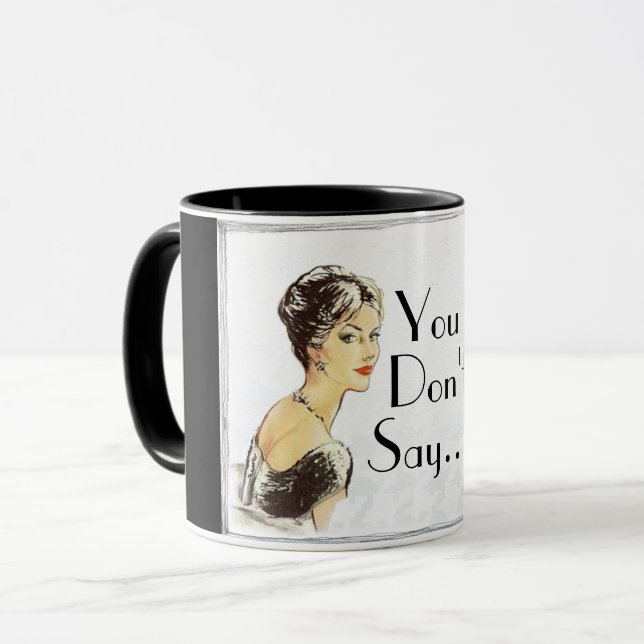 Taza Cita de sarcasmo retro de mujer ventilado (Anverso izquierdo)