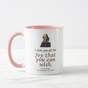 Taza Cita de Shakespeare Teatro de Moda Cuta Feliz cump