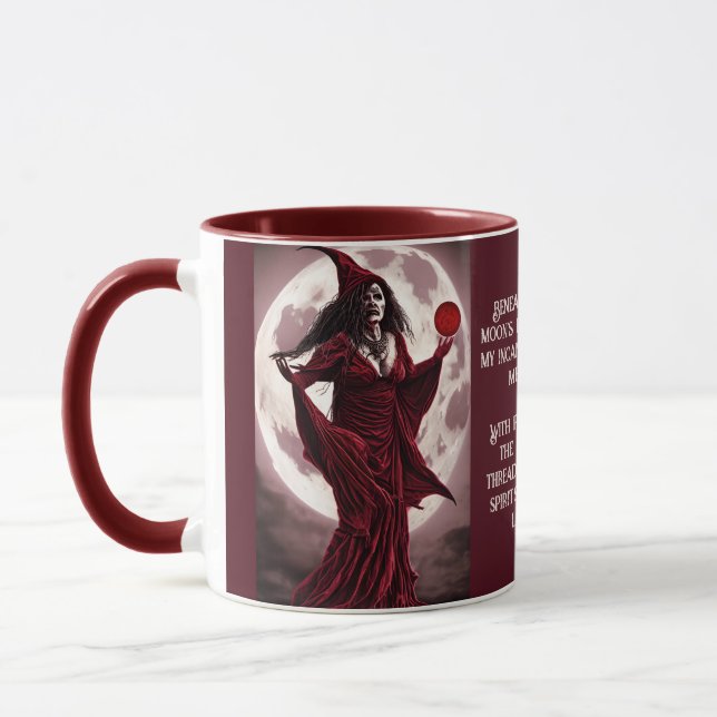 Taza Cita de Spell de la Luna Roja Bruja Malvada (Izquierda)
