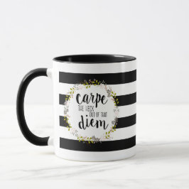 Taza Cita de tipografía inspiradora divertida de Carpe 