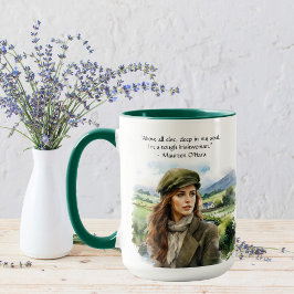 Taza Cita de una mujer irlandesa Inspiradora con acuare