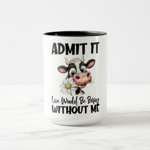 Taza Cita de vacas divertidas/decir
