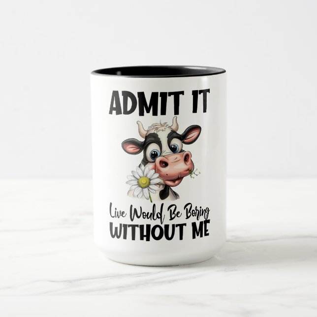 Taza Cita de vacas divertidas/decir (Centro)